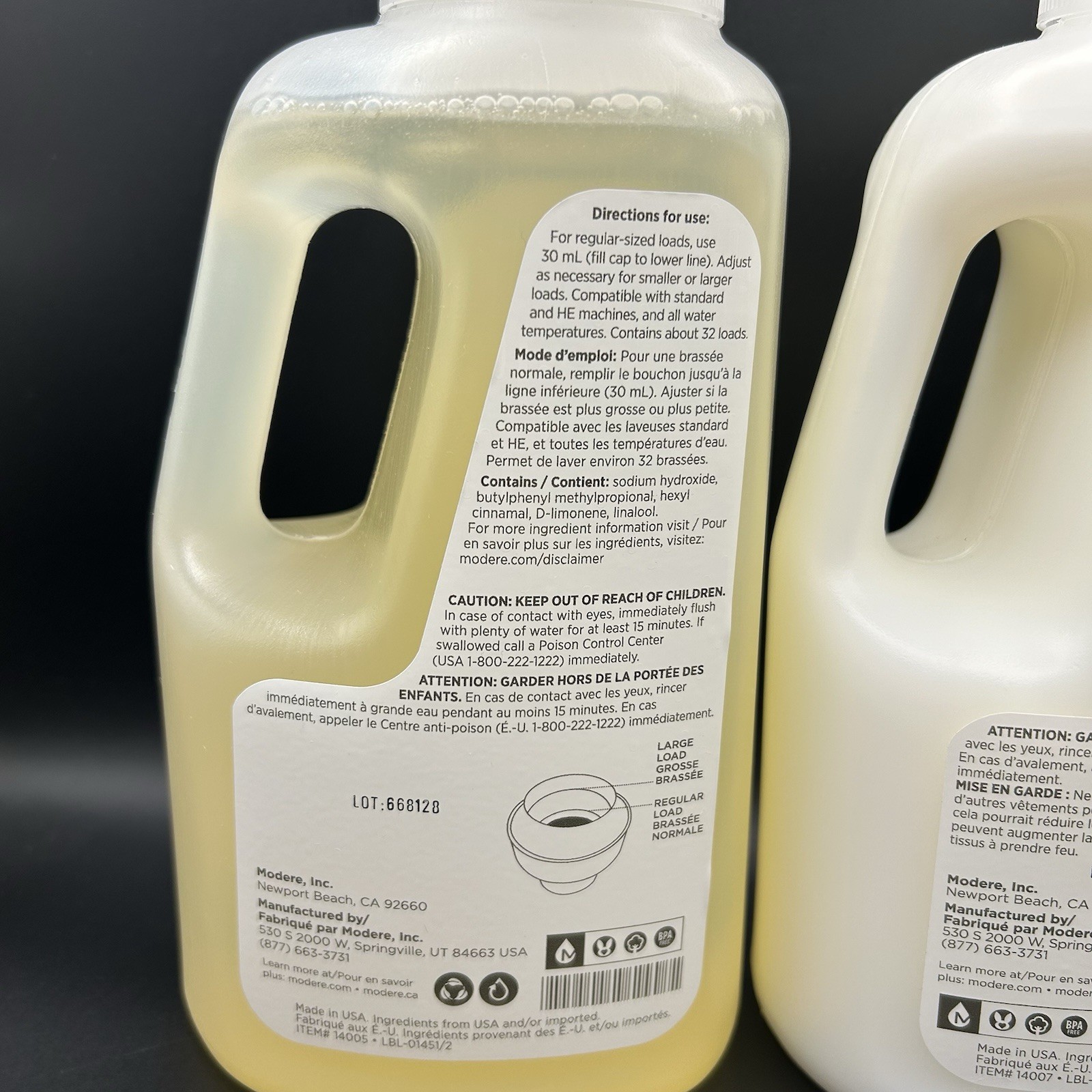 Modere Liquid Laundry Detergent and Fabric Softener Lot Soft Jasmine 31 oz New