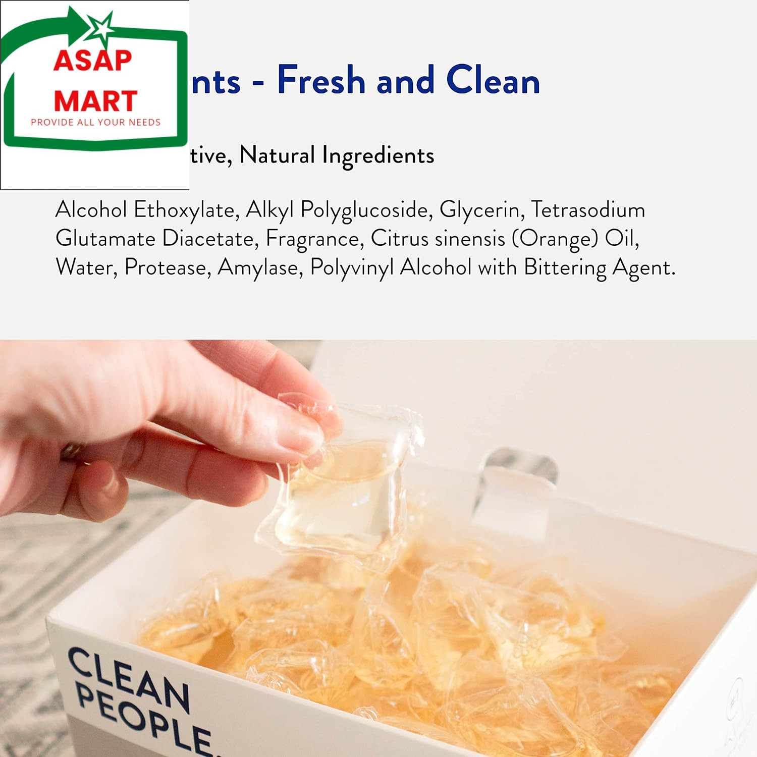 The Clean People Laundry Detergent Pods – Hypoallergenic Laundry Pods – Ultra