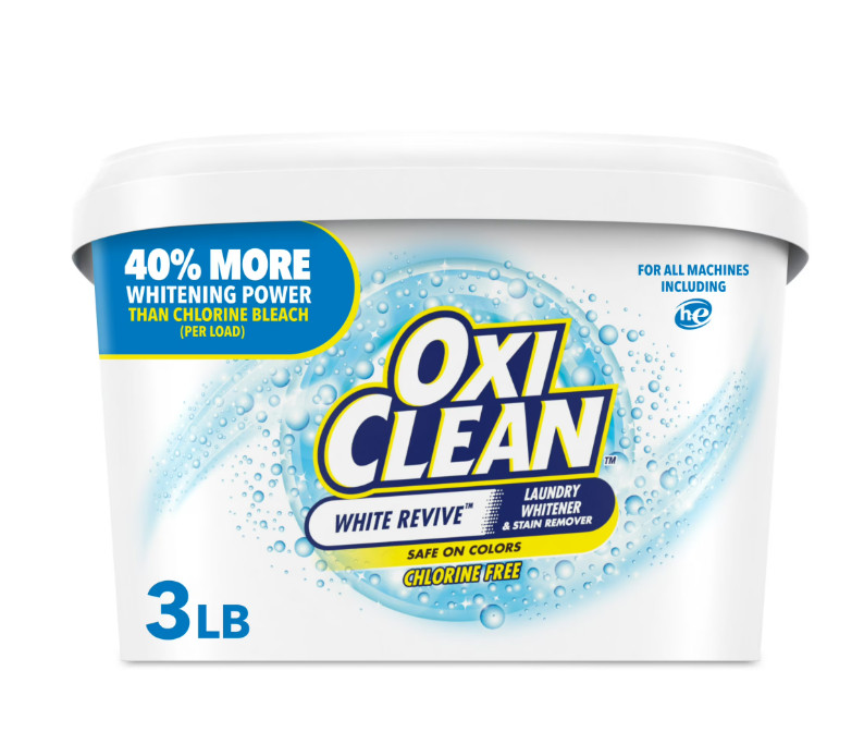 OxiClean White Revive Laundry Whitener and Laundry Stain Remover Powder, 3 lb