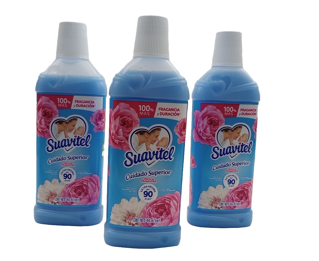Suavitel FRESH SPRING Laundry FABRIC SOFTENER Scented FRESCA PRIMAVERA 450 Ml 3x