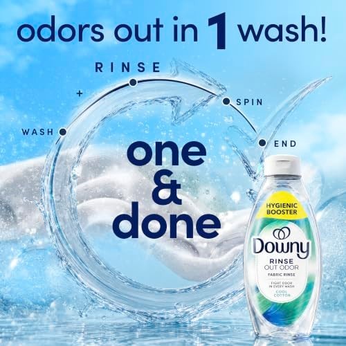 Downy Rinse Laundry Odor Remover Cool Cotton Scent 48 Fl Oz Fabric Softener New*