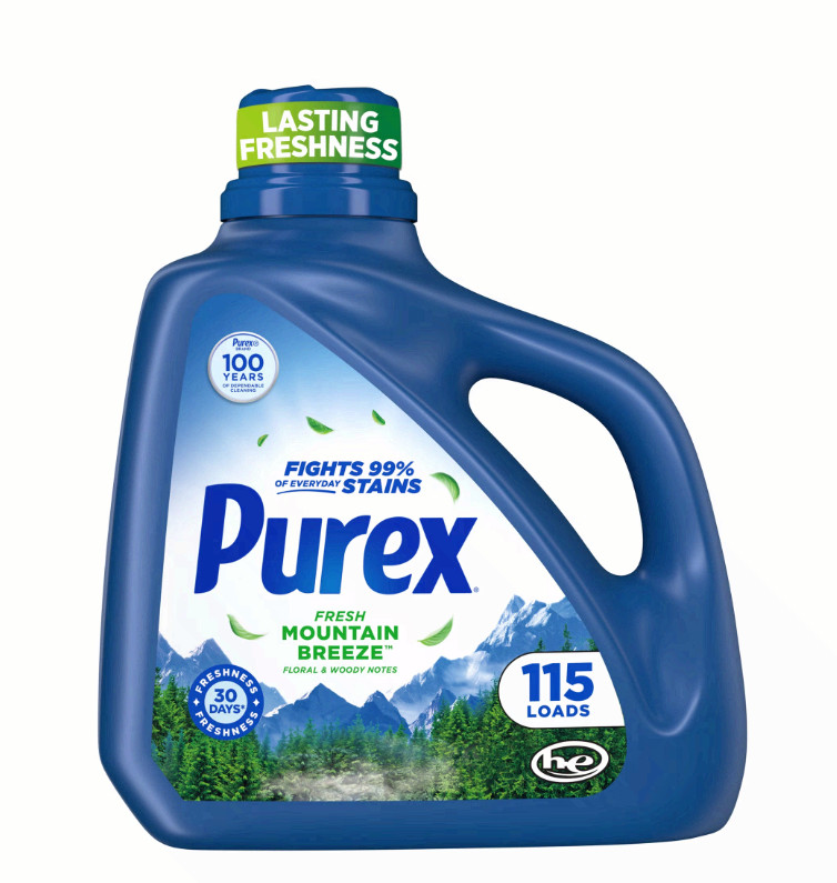 Purex Fresh Mountain Breeze Liquid Detergent, 150 fl oz, 115 loads