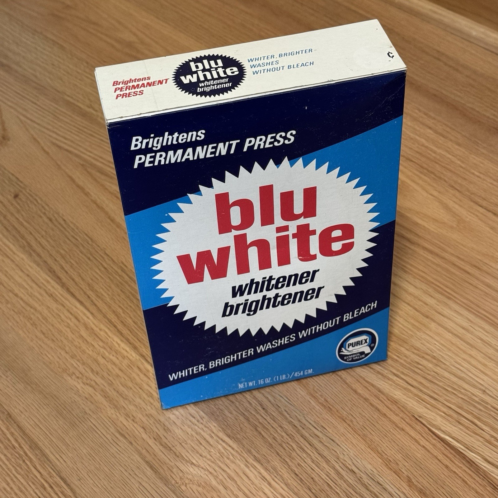 Blu White Purex Permanent Press Whitener Brightener Soap 16 oz – Vintage NOS