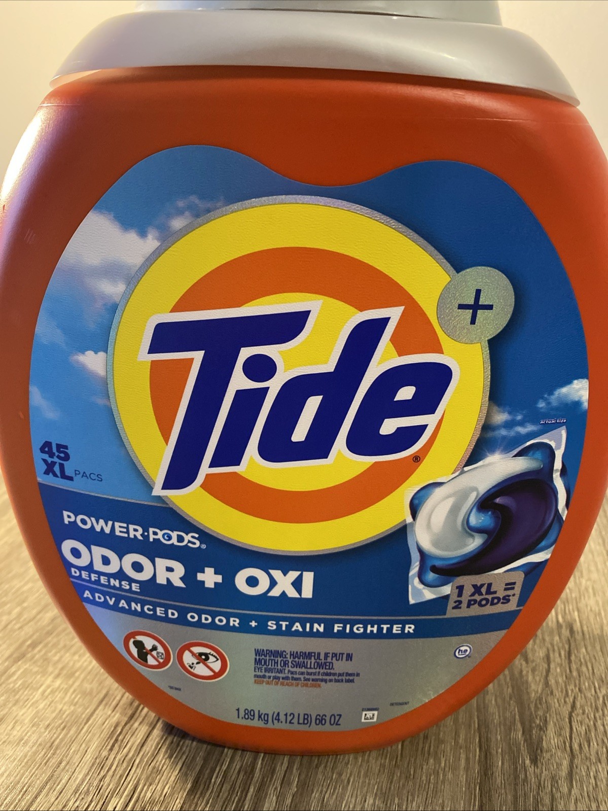 Tide Power Pods: Odor +OXi: 45XL Pacs