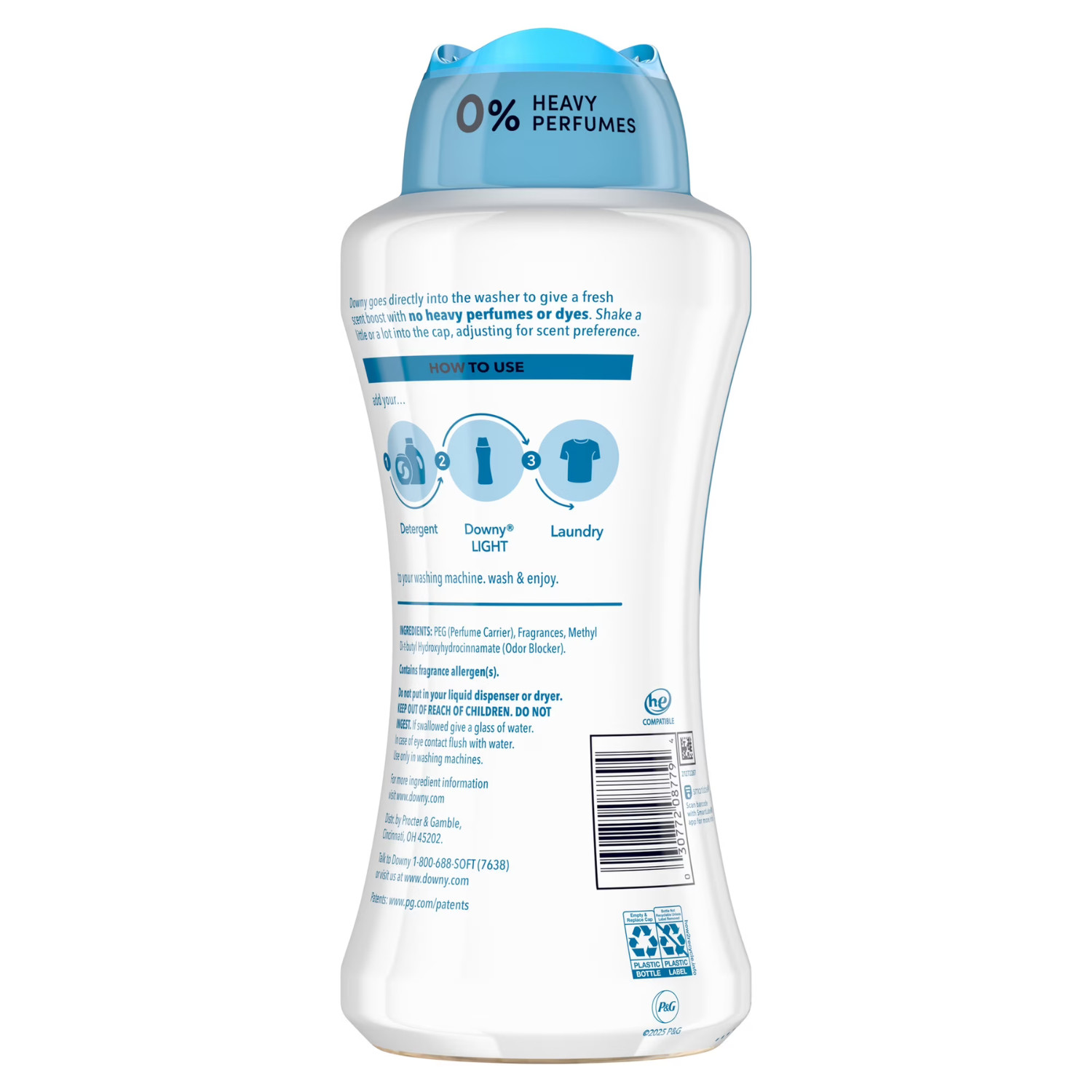 Downy Light In Wash Scent Booster Beads Ocean Mist 24 oz, 2 PACK