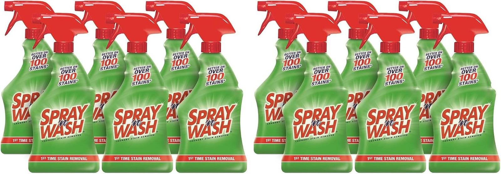 Spray N’Wash Pre-Treat Stain Remover, 12 Pack, 1.37 lb, 132 fl oz Total