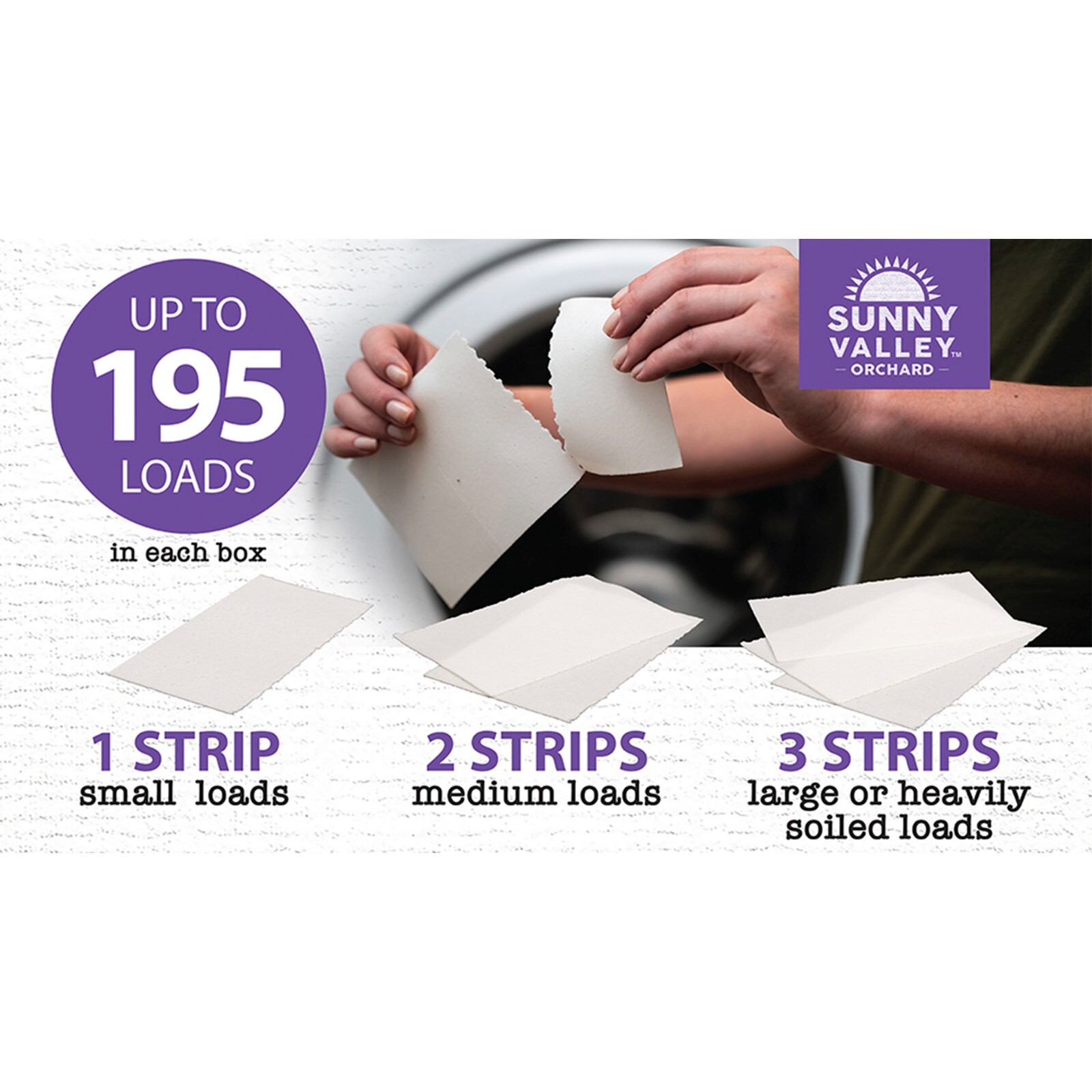 Sunny Valley Orchard 195-Load Dissolvable Laundry Sheets (Pick Your Scent)