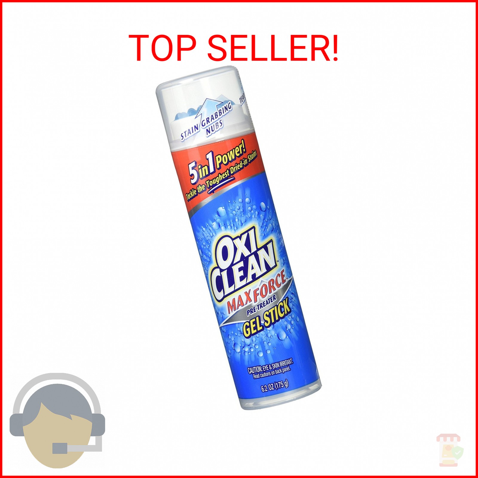 OxiClean Max Force Gel Stain Remover Stick, 6.2 Ounce (Pack of 2)