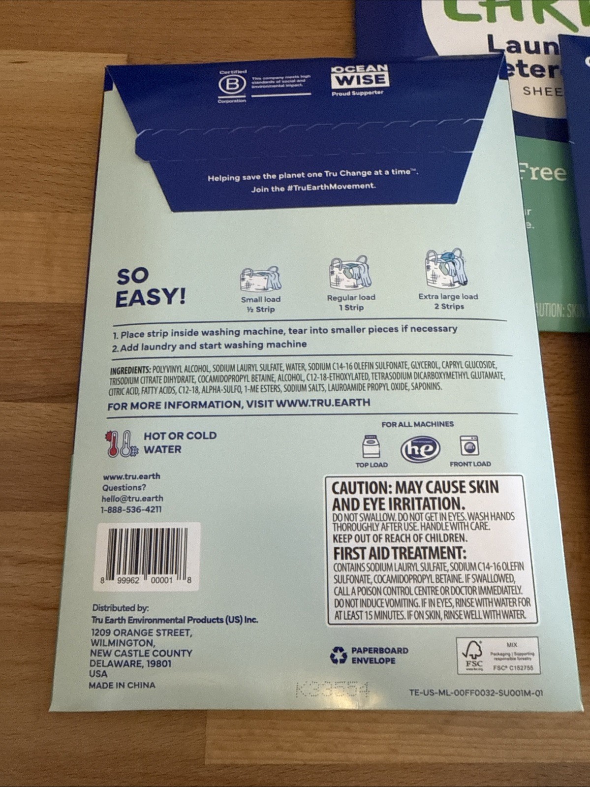 3X-Unscented Eco-Friendly Laundry Detergent Sheets Fragrance Free -32 Strips EA