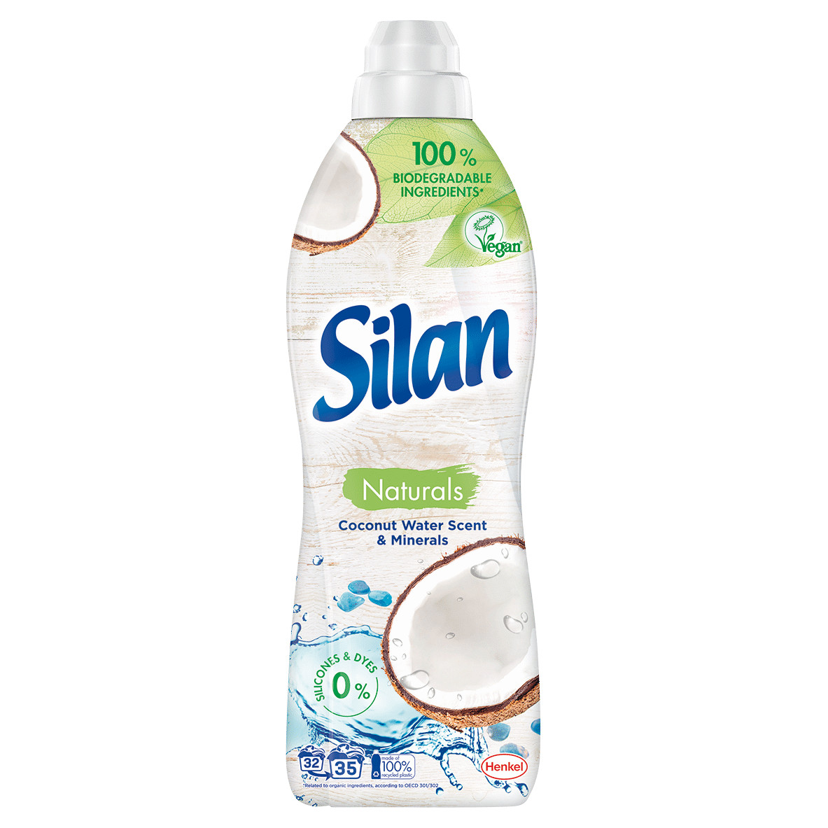 SILAN Coconut Water Scent & Minerals Laundry Liquid Fabric Softener Bottle 770ml