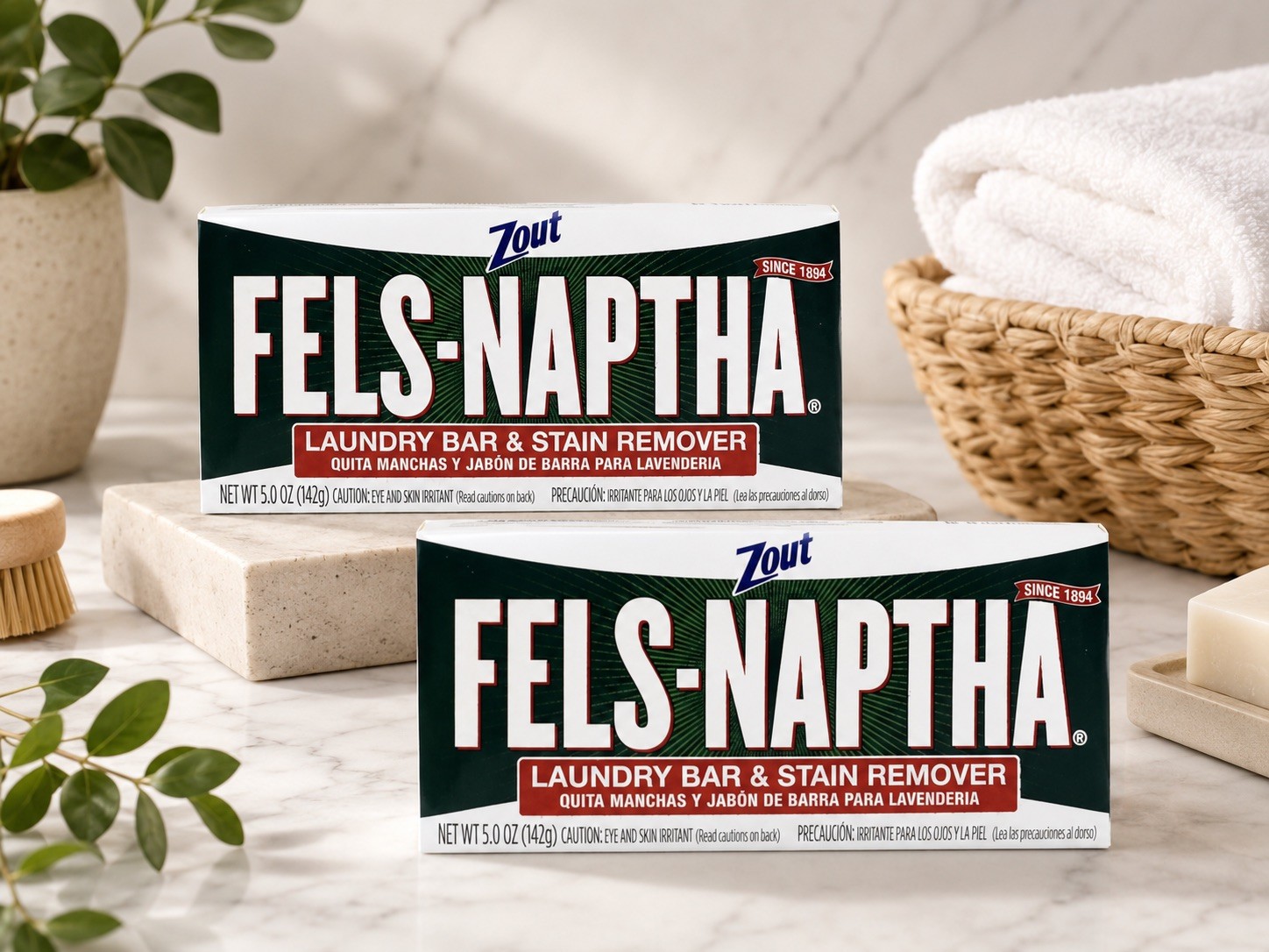 Fels Naptha Laundry Soap Bar – 5.0 oz – 2 pk