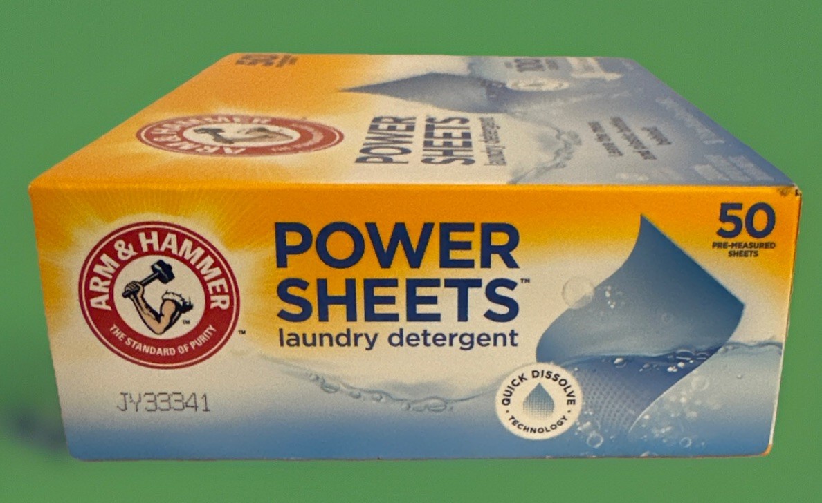 Lot of 2 Arm & Hammer Power (50) Sheets Laundry Detergent Fresh Linen 100 Loads*