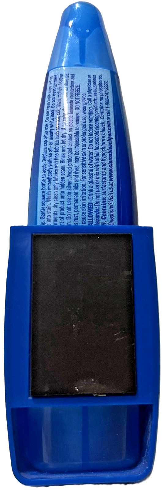 Clorox Bleach Pen Dual Tipped 2 Oz + Magnetic Holder NOS Discontinued 2002 Blue