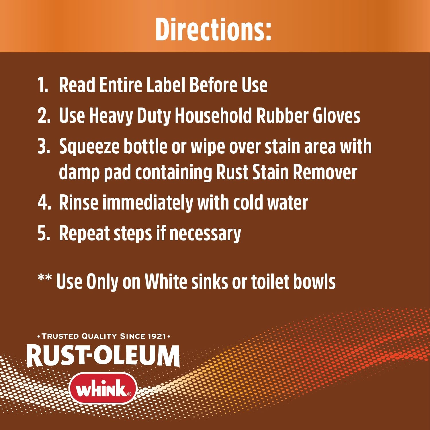 Rust-Oleum Whink Rust Stain Remover | Heavy-Duty 32 Fl Oz (Pack of 1), Brown