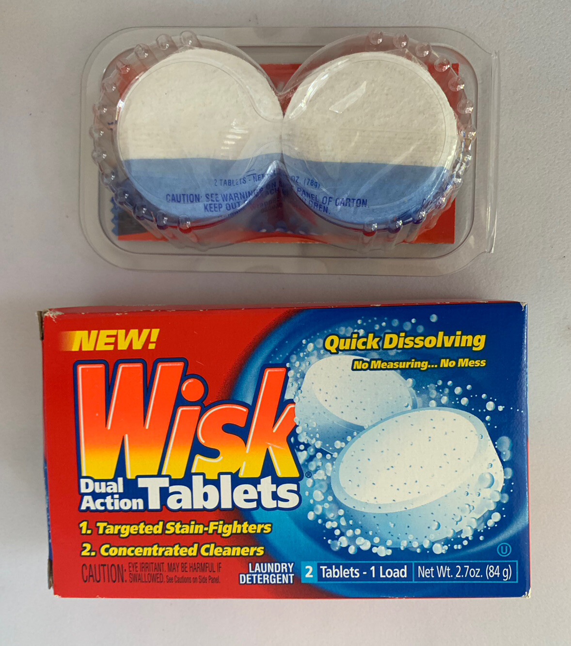 Wisk Dual Action Tablets Travel Detergent Sealed Discontinued