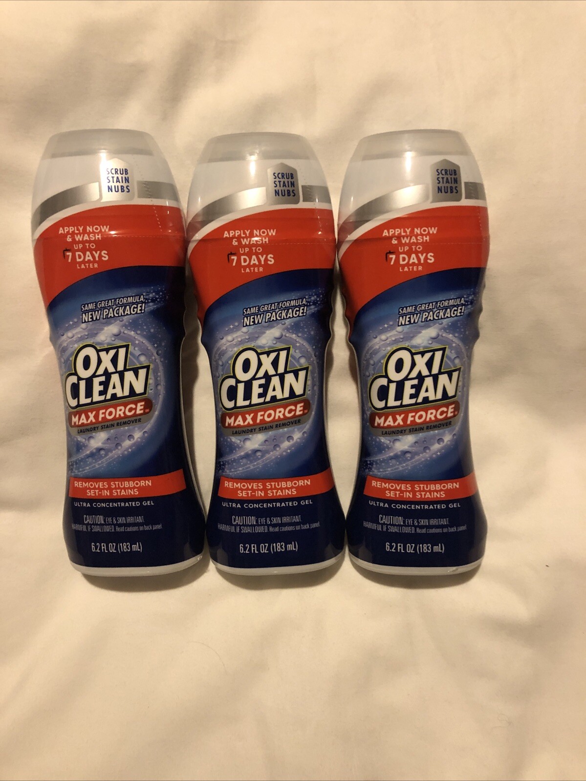 Oxi Clean Max Force Gel Stain Remover Oxi Stick 6.2 Oz. 3 In Lot New
