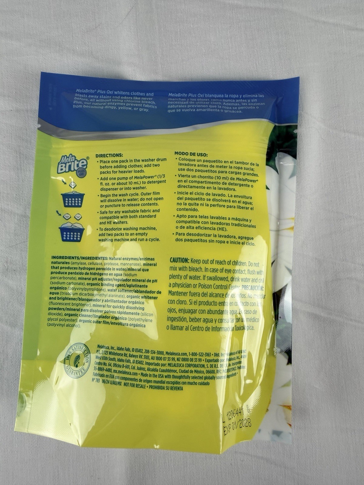 NEW Sealed Melaleuca Ecosense MelaBrite Plus Oxi 20 Pods & 32 Fl Oz