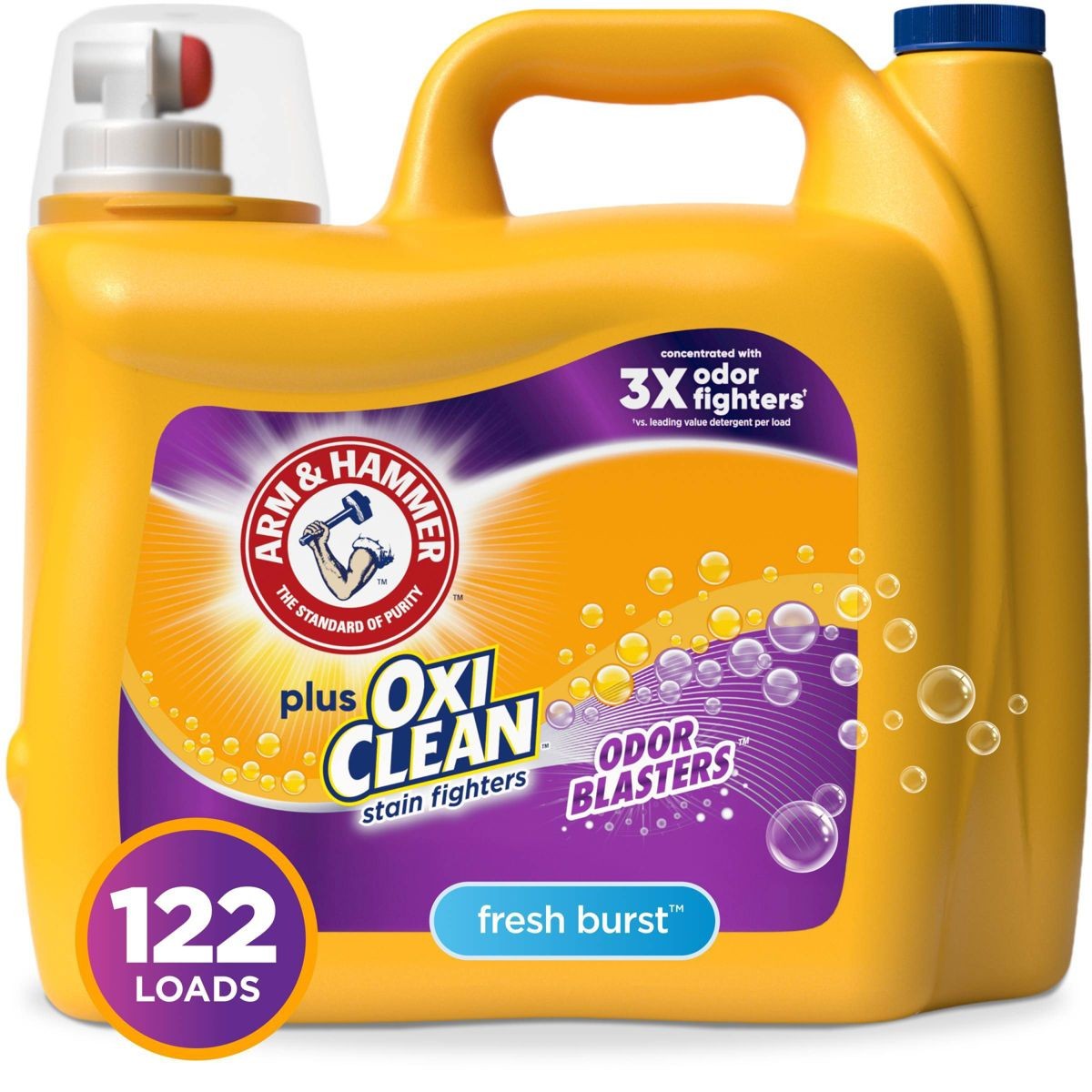 Plus OxiClean with Odor Blasters Fresh Burst Liquid Detergent 122 Loads -158.6oz
