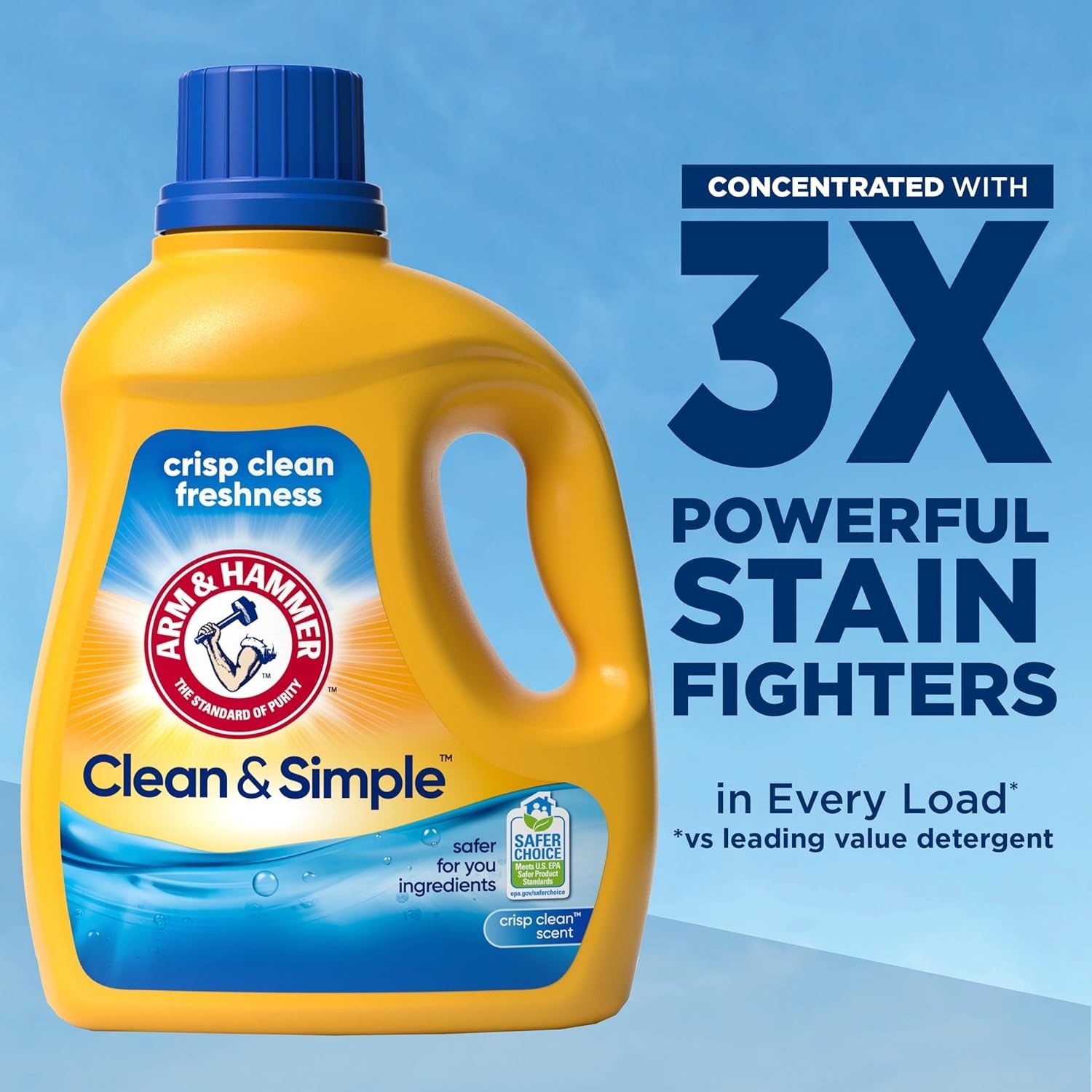 77 Loads of Clean & Simple Liquid Laundry Detergent – Concentrated & Dye-Free