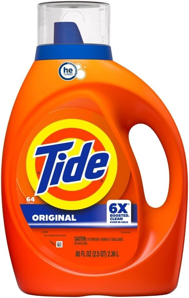 Tide Liquid Laundry Detergent Original Scent 80 fl oz 64 Loads Stain Remover