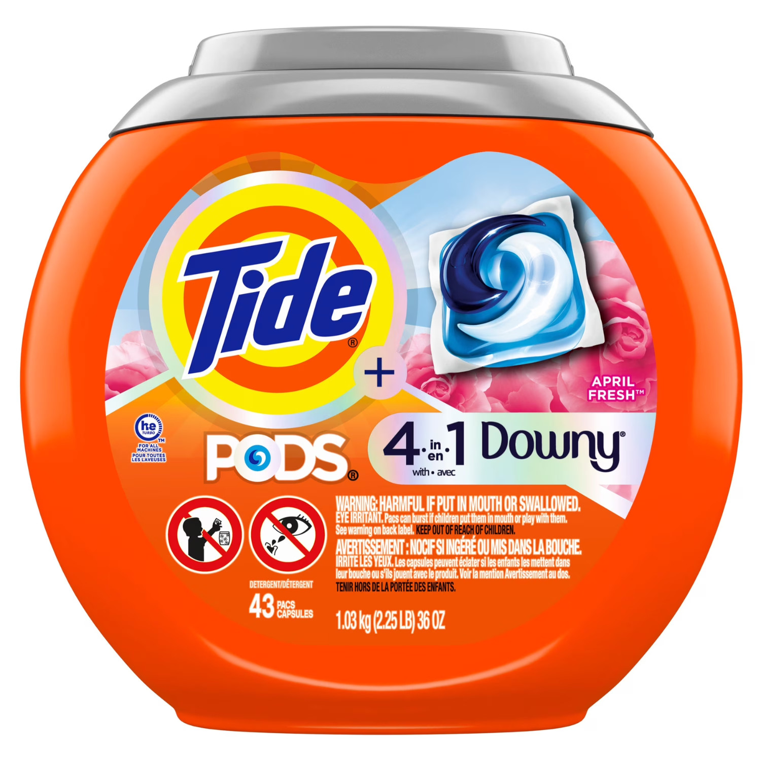 2 Pack Tide PODS Touch of Downy Freshness 43 Count