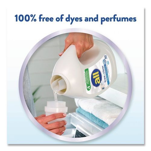 all Free Clear Liquid Fabric Softener, Fragrance-Free, 34 oz Bottle, 6/Carton