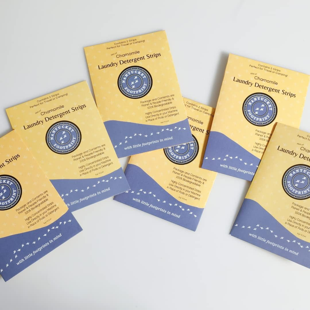 Travel Set | Premium Chamomile Laundry Detergent Strips (6 Sets of 2 Strips, 12