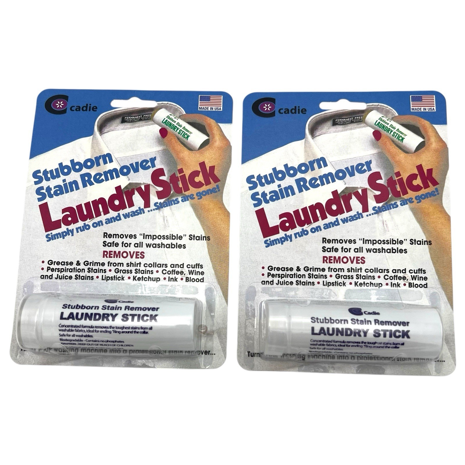 Cadie Stubborn Stain Remover Laundry Stick – 2 Pack!!