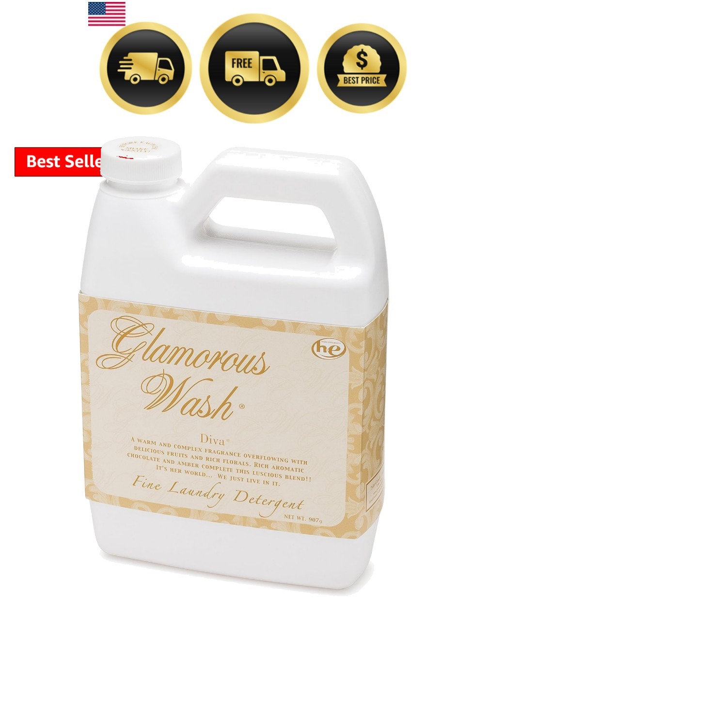 TYLER Glamorous Wash, Floral, Liquid, Diva, 907g.
