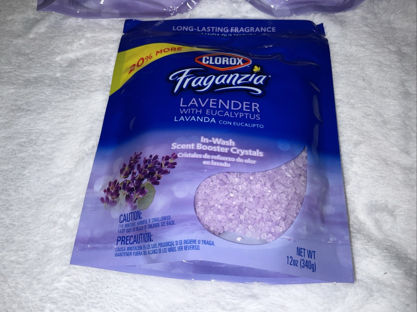 CLOROX FRAGANZIA LAVENDER/EUCALYPTUS INWASH BOOSTER CRYSTALS 10 OZ NEW Lot Of 3