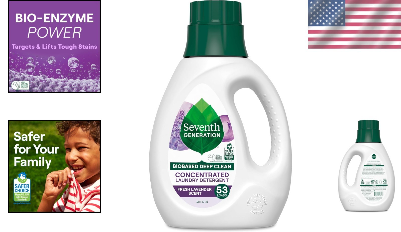 Triple-Enzyme Lavender Detergent 40 oz – Plant-Based & Stain Fighting Formula