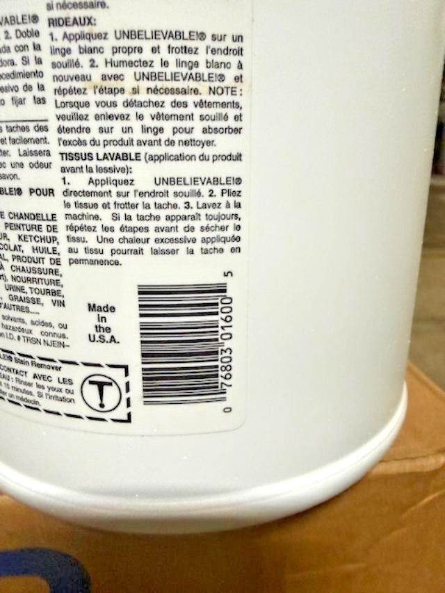 LOT OF 4 x 1GAL, CORE UNBELIEVABLE! Stain Remover Deodorizer (Pack of 4X1 GAL)