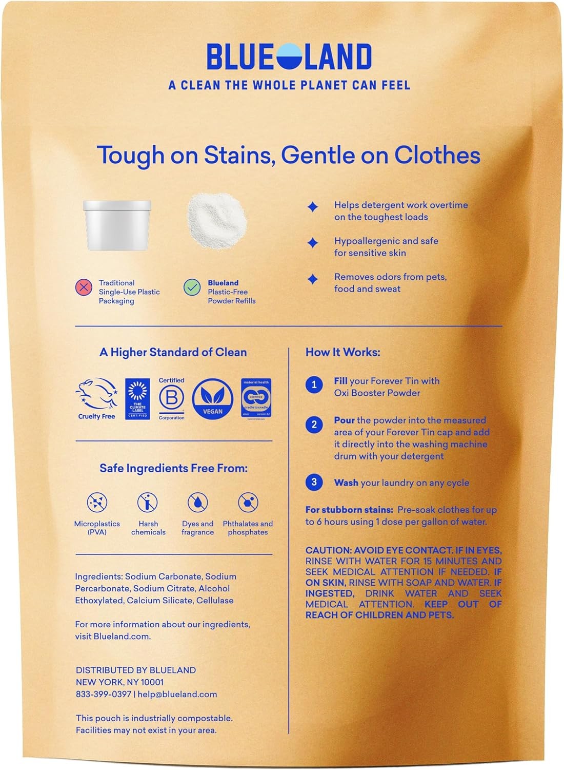 Oxi Laundry Booster Powder W/ Tin Starter Set Clear Skies Scent 25 Loads 17.6 oz