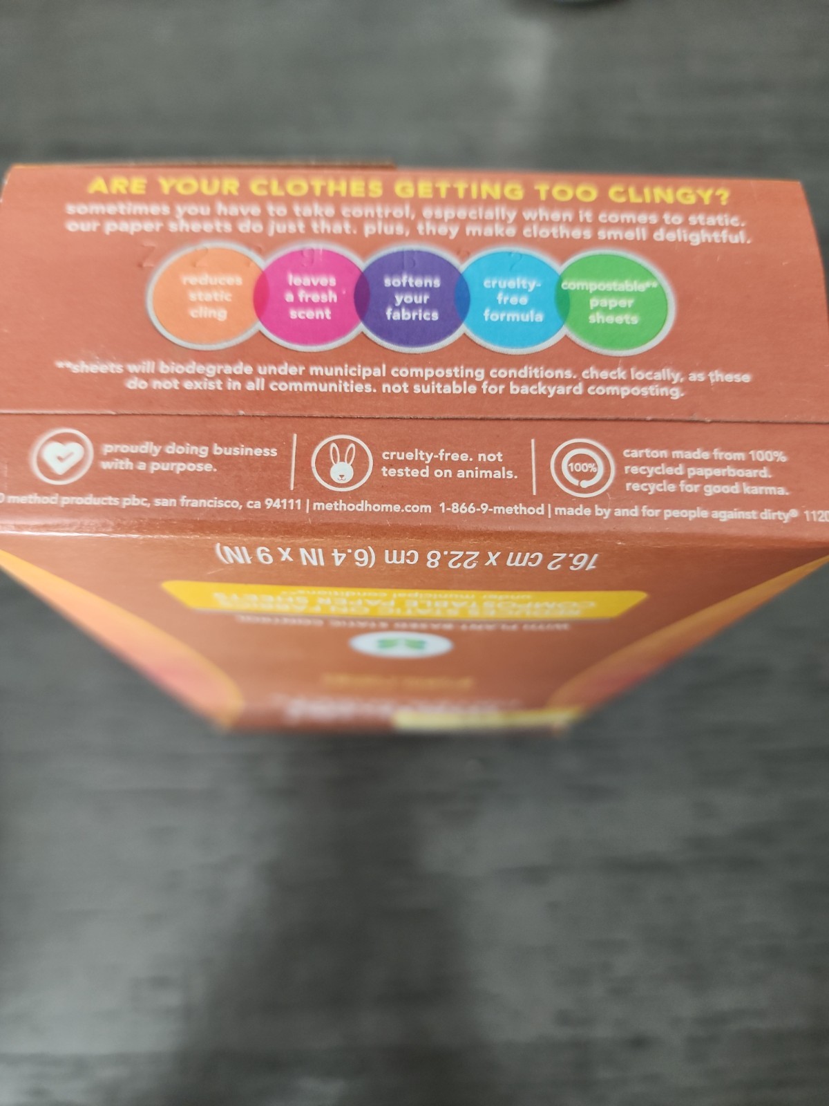 METHOD Dryer Sheets Ginger Mango 80 Sheets Sealed – DISCONTINUED