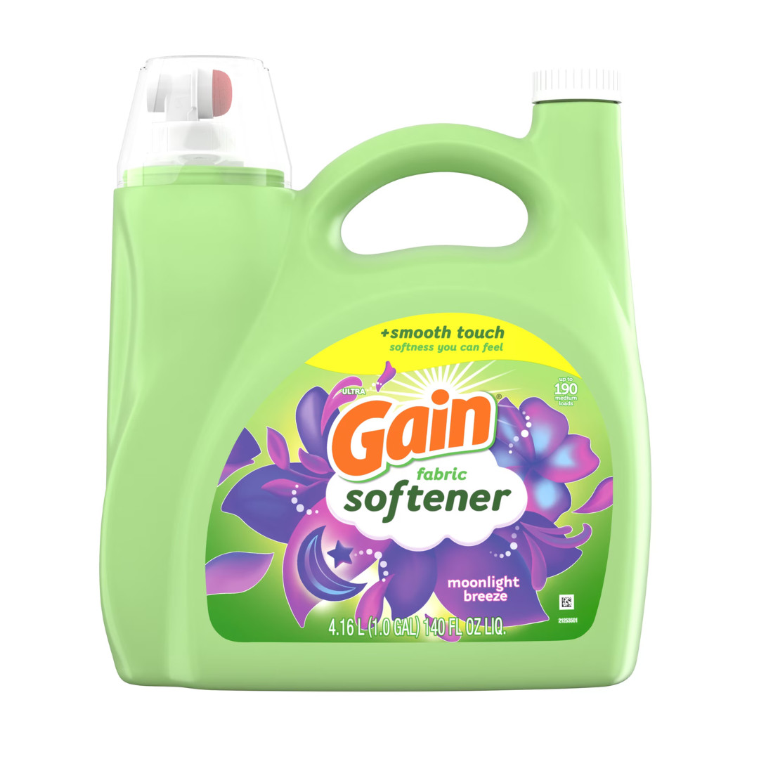 2 Pack Gain Liquid Fabric Softener, Moonlight Breeze Scent, 140 fl oz, 190 Loads
