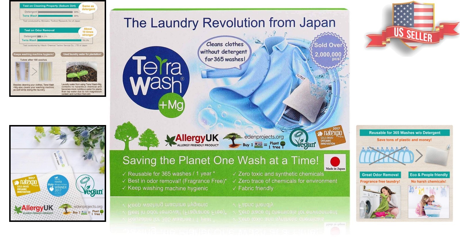 Japan-made Eco-Friendly Hypoallergenic Laundry Detergent – Unscented & Gentle