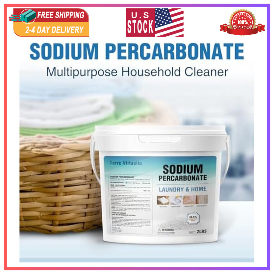 Sodium Percarbonate Oxygen Bleach Powder 2LBS Laundry Stain Remover