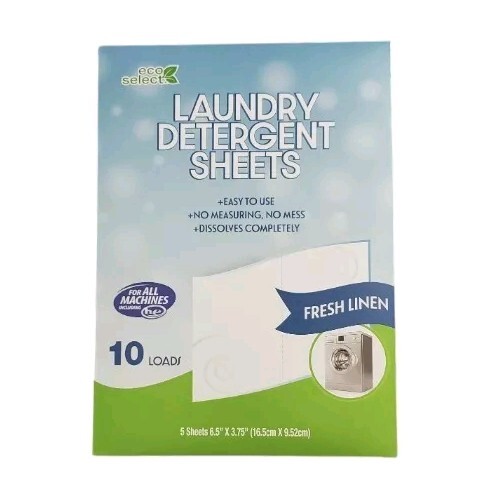 Eco Select Laundry Detergent Sheets Fresh Linen For All Machines LOT OF 4pk