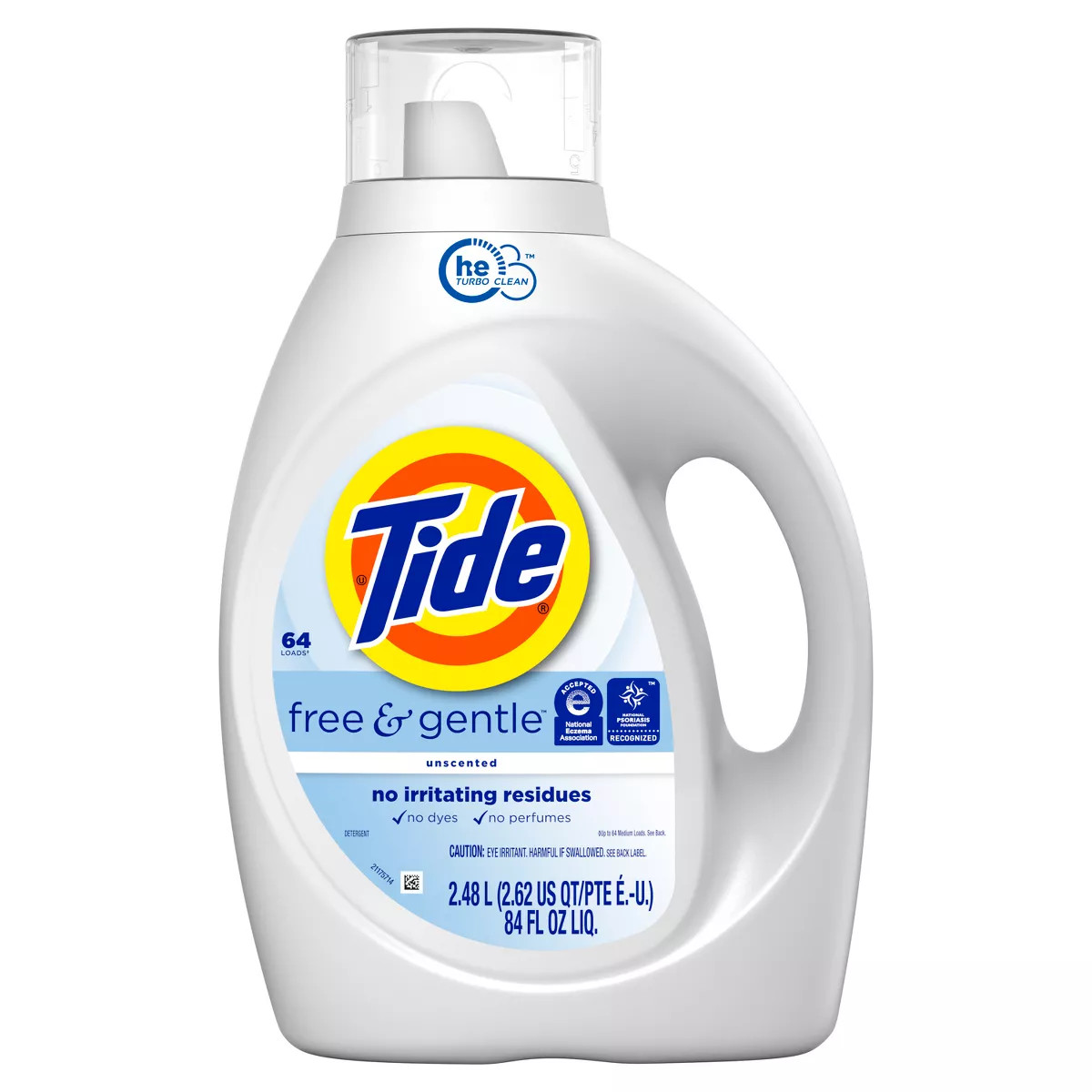 Tide Laundry Detergent Free & Gentle HE Liquid Laundry Soap