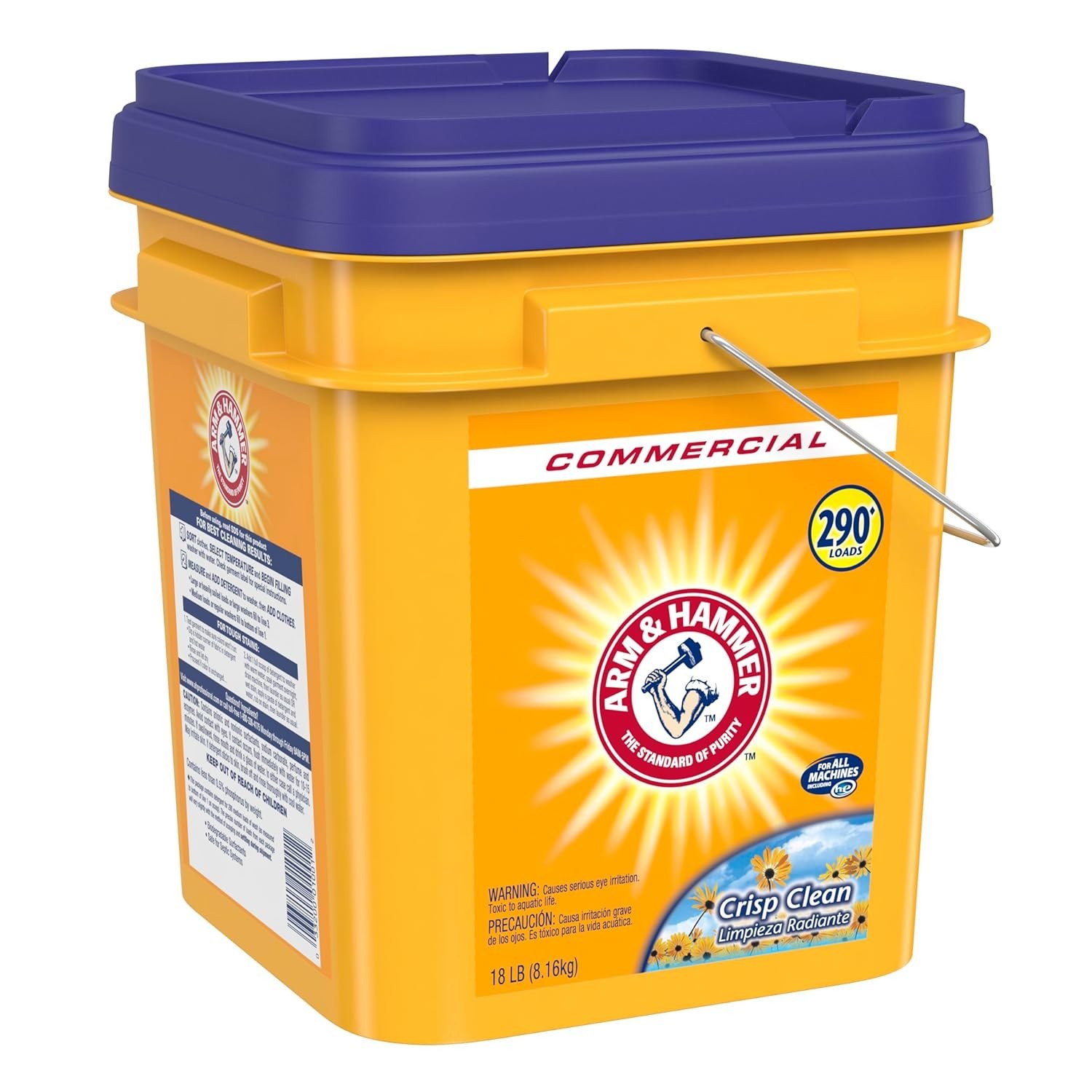 Deep-Cleaning Powder Laundry Detergent in Crisp Clean 18 lb Pail – Eco-Friendly