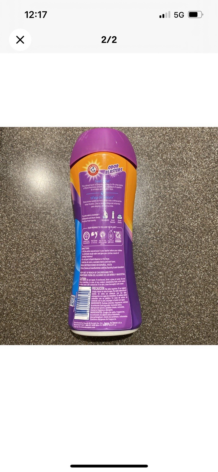 Arm & Hammer Odor Blasters Fresh Burst Scent Booster Purple 15 oz