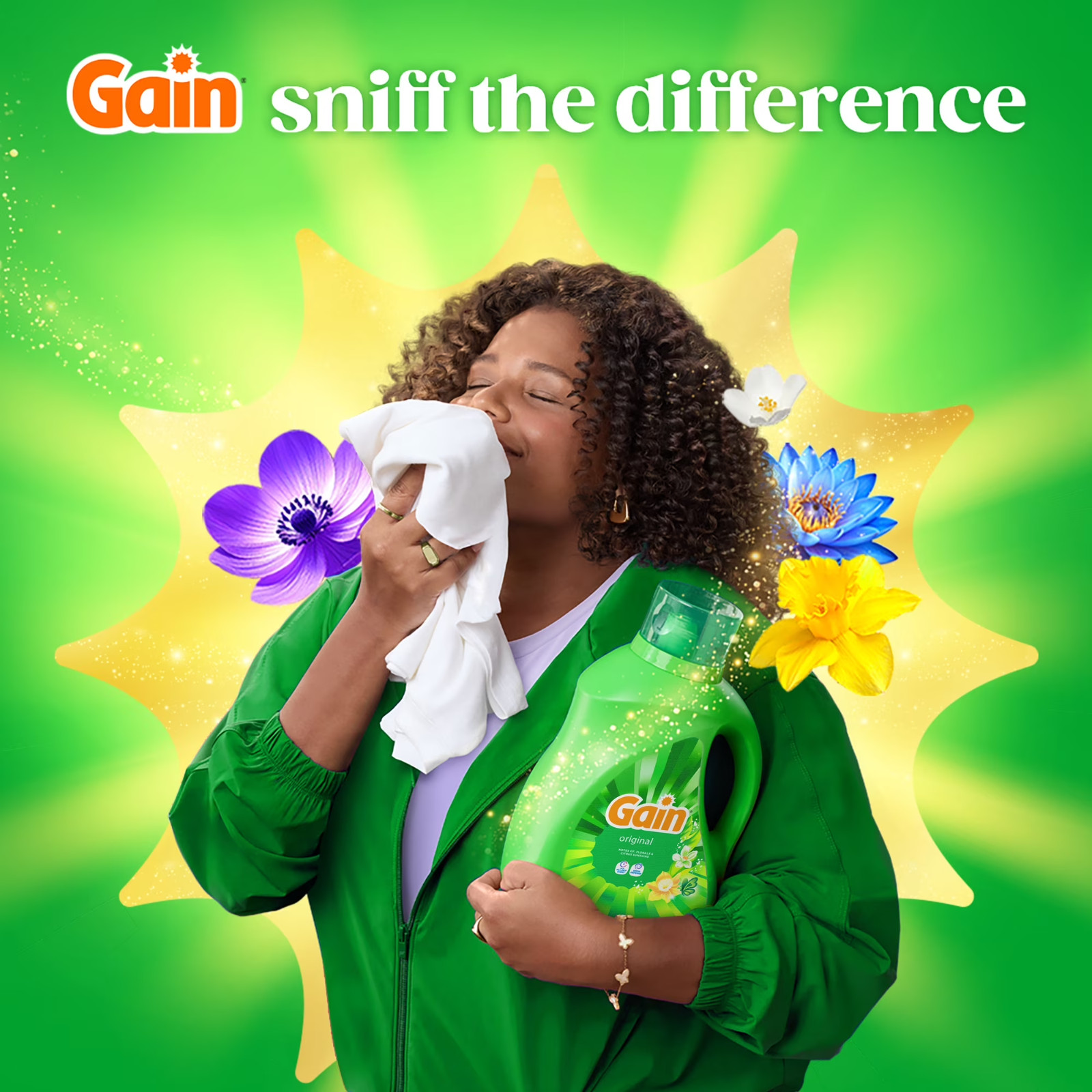 Gain Liquid Laundry Detergent Original Scent Odor Defense 132 Fl Oz 100 Loads