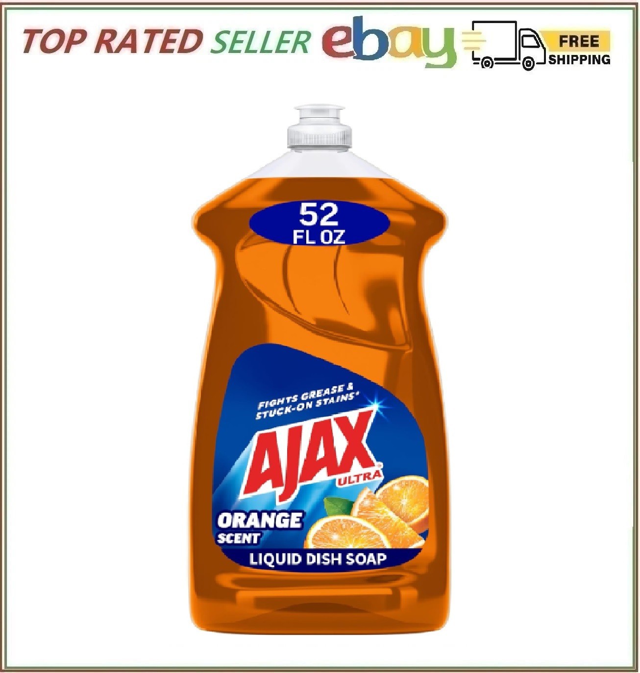 Ajax Triple-Action Dishwashing Liquid, 52 Oz, Orange