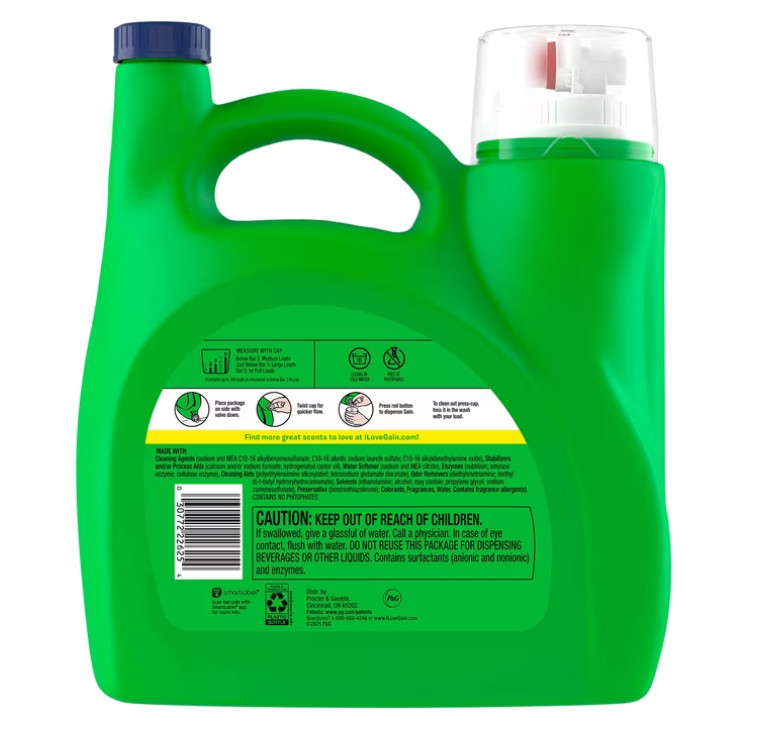 (2 Pack) Gain Laundry Detergent Liquid Relaxing Dewdrop 132 fl oz 100 Loads