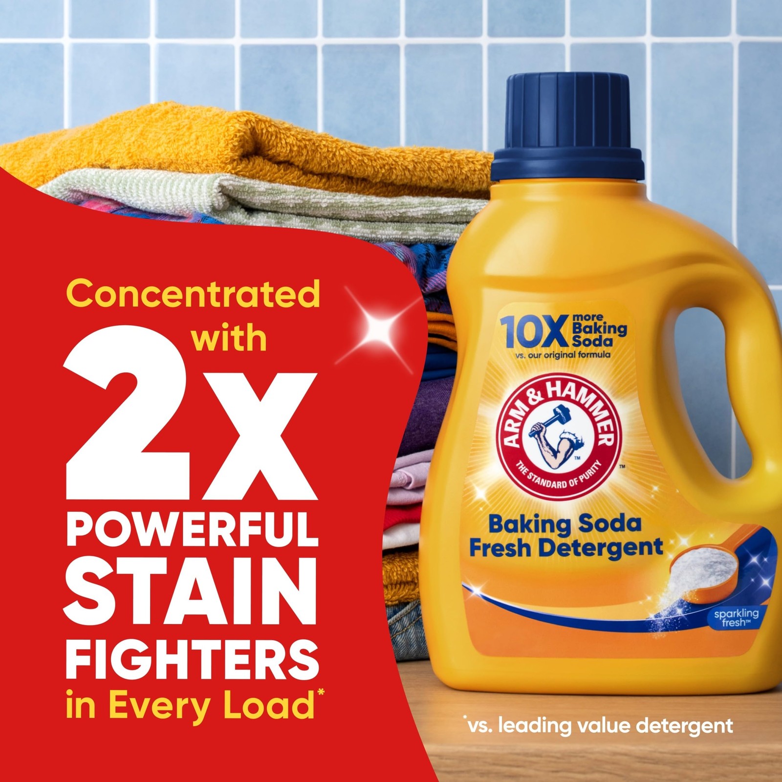 ARM & HAMMER Baking Soda Fresh Liquid Laundry Detergent 110 Fl Oz (Pack of 1)