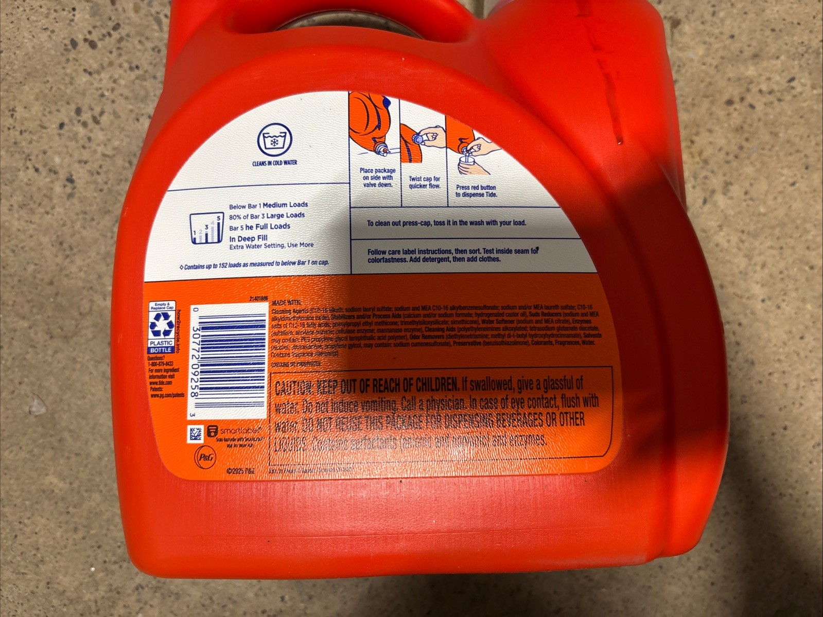 Tide Liquid Laundry Detergent, Original, 152 loads, 170 fl. oz.