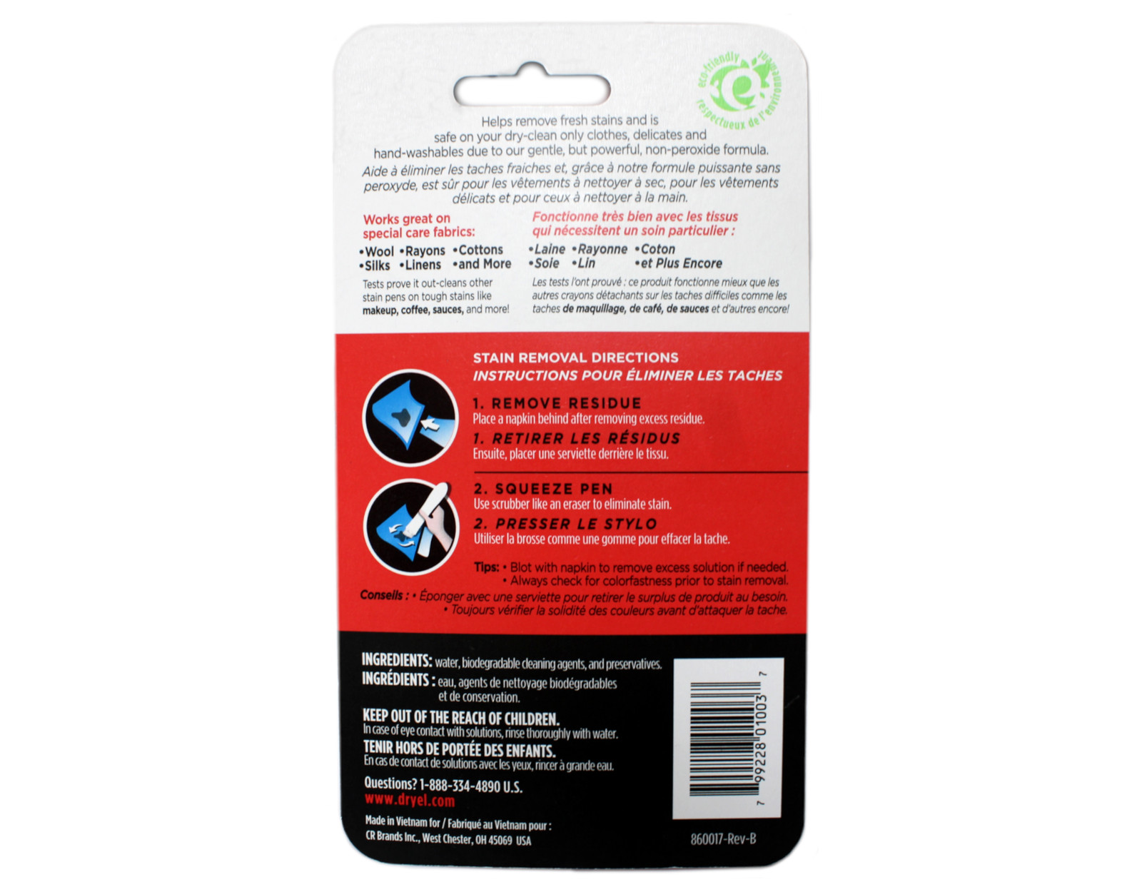 6 Pack Dryel On-The-Go Stain Removing Pen For Special Care Clothes 20mL Each