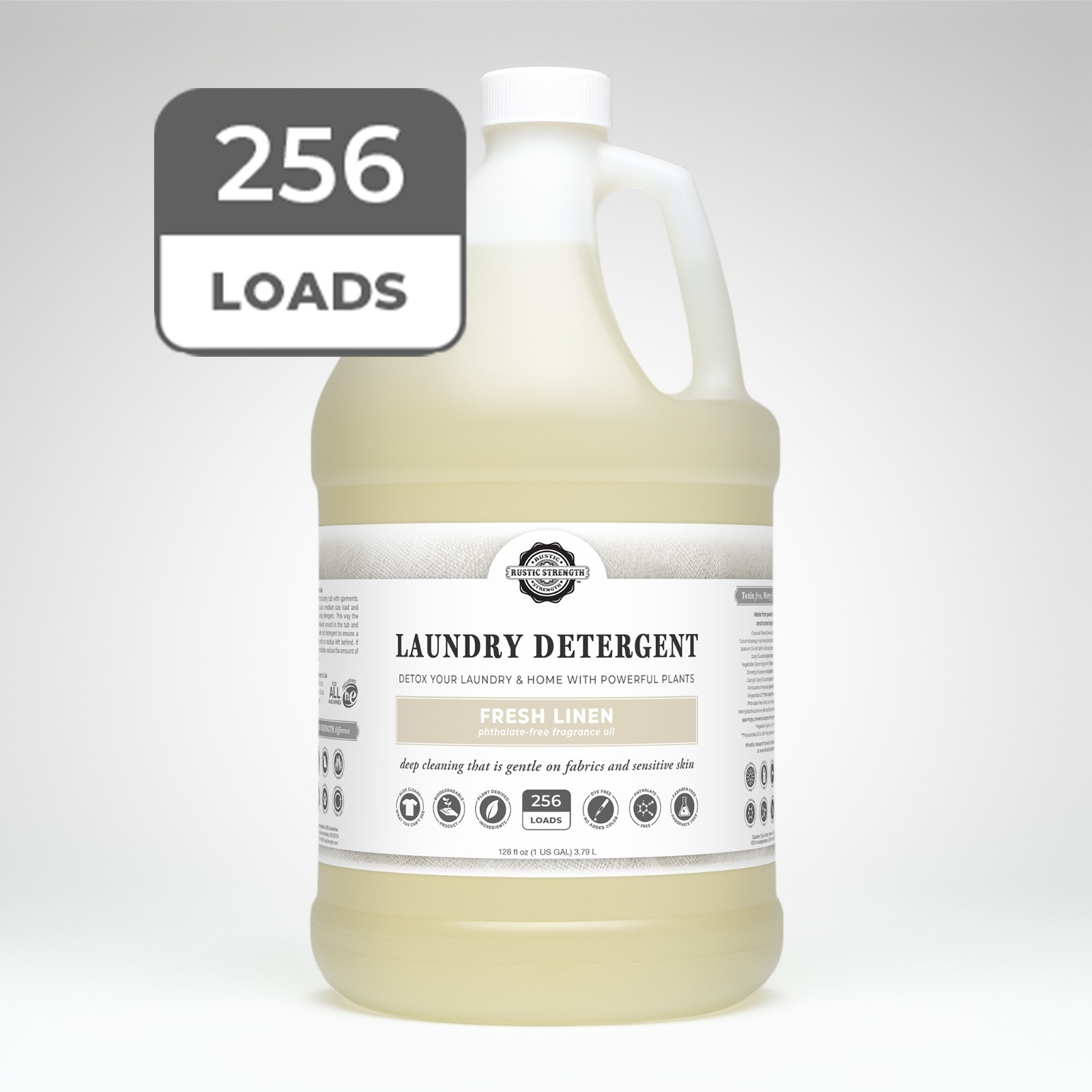 Toxin-Free Laundry Detergent 1 gal | 256 Loads | Plant-Based | Fresh Linen