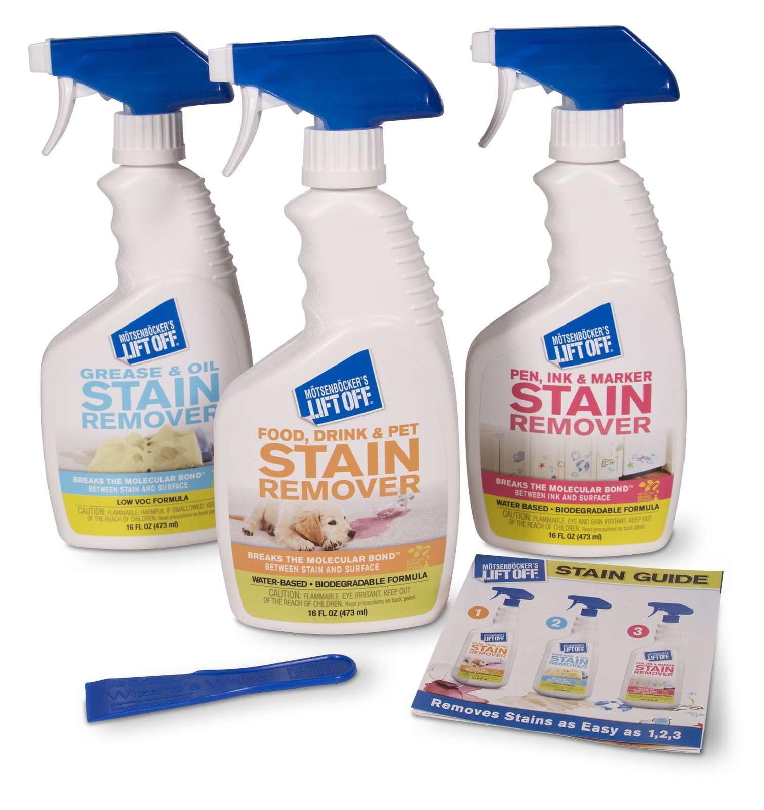Motsenbocker’s Lift Off 99089 3-in-1 Stain Removal Kit 16-Ounce Spray Bottles…