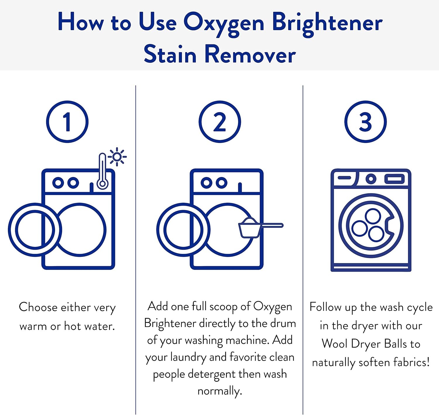 Oxygen Brightener Stain Remover Bleach Alternative Simple Ingredients 79oz 2Pack